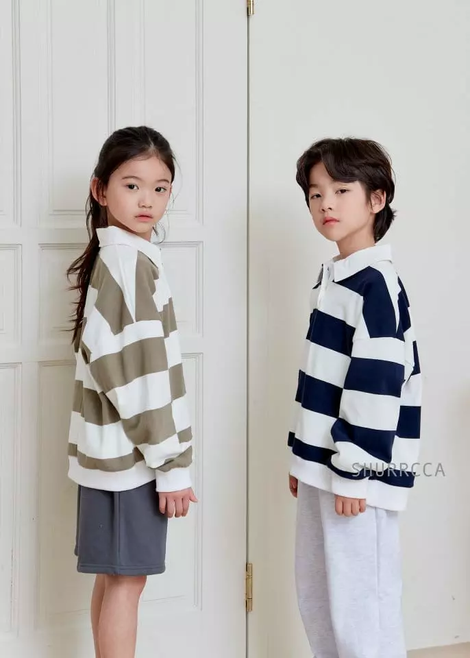Shurrcca - Korean Children Fashion - #childrensboutique - Collar Sweatshirt - 5