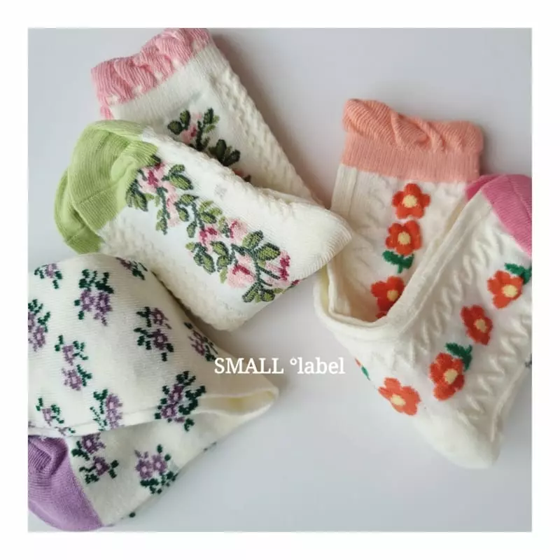 Small Label - Korean Children Fashion - #littlefashionista - Flower Socks Set - 7