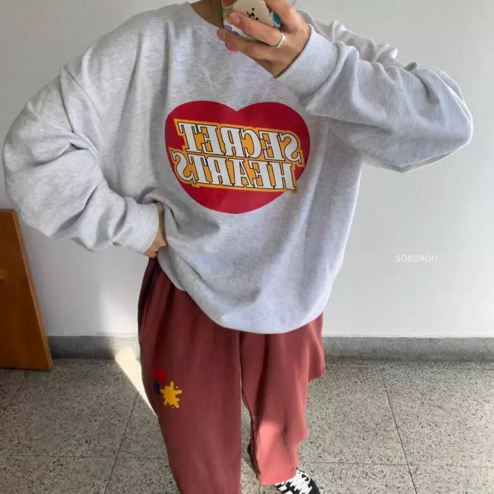 Soboroo - Korean Children Fashion - #minifashionista - Love Sweatshirt
