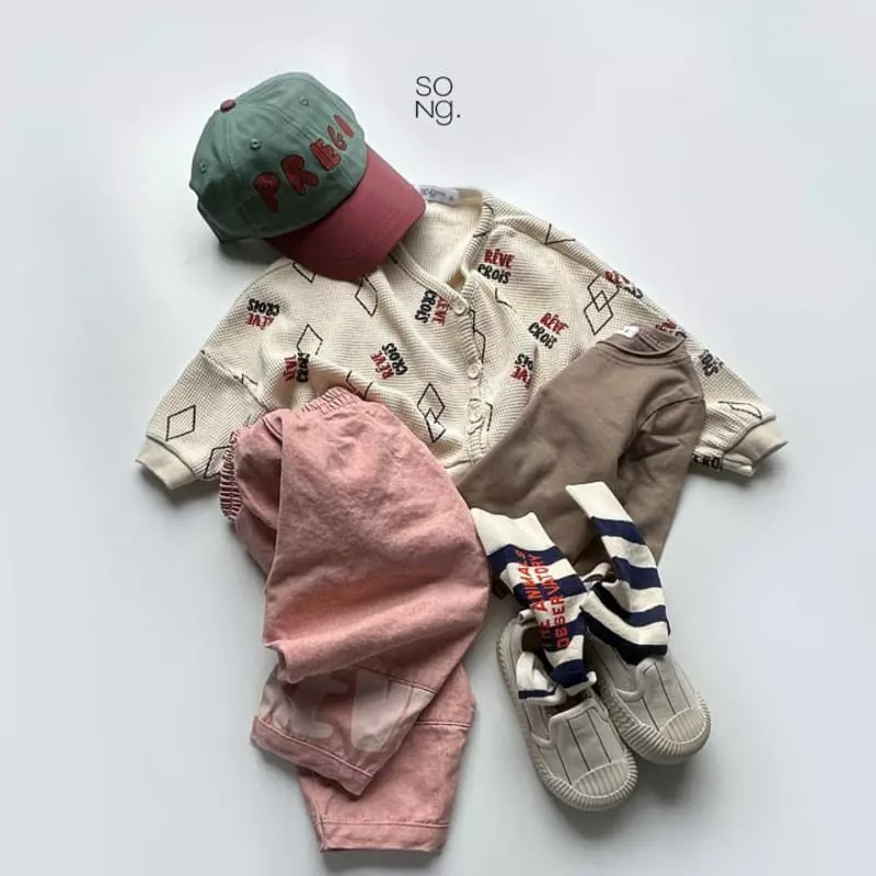 Song - Korean Children Fashion - #kidsshorts - Tiktok Waffle Cardigan - 2