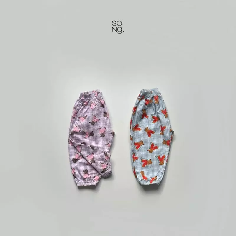 Song - Korean Children Fashion - #kidzfashiontrend - Check Puppy Pants