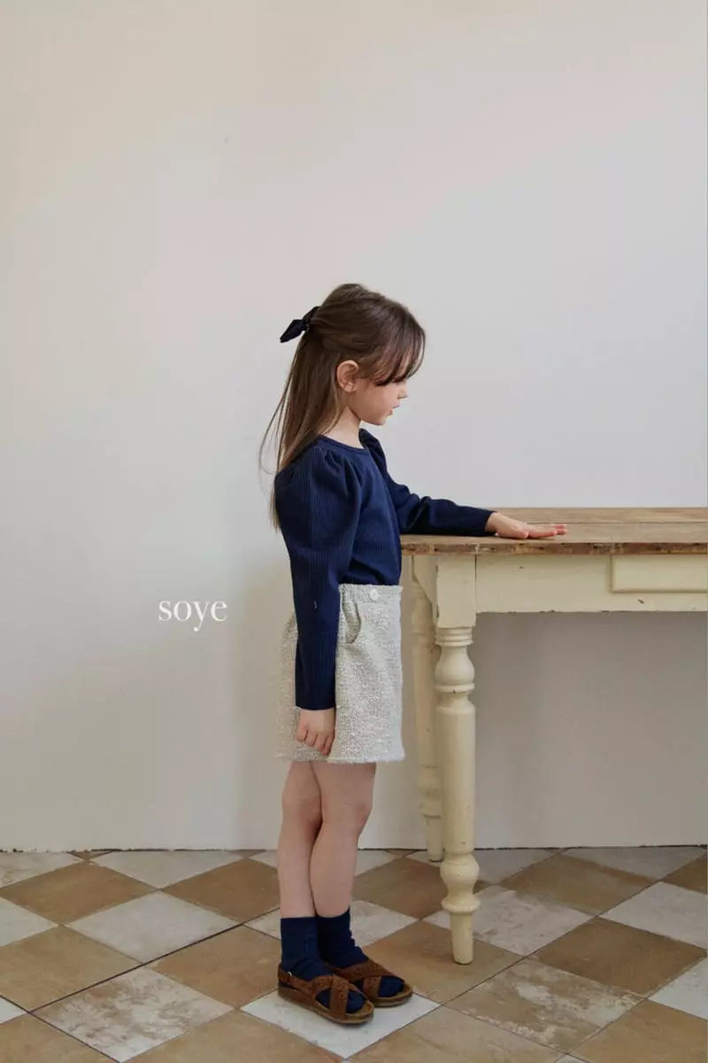 Soye - Korean Children Fashion - #magicofchildhood - Twid Button Skirt - 5