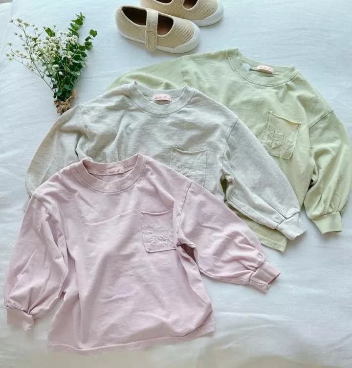 Studio M - Korean Children Fashion - #childofig - Whole Embrodiery Tee