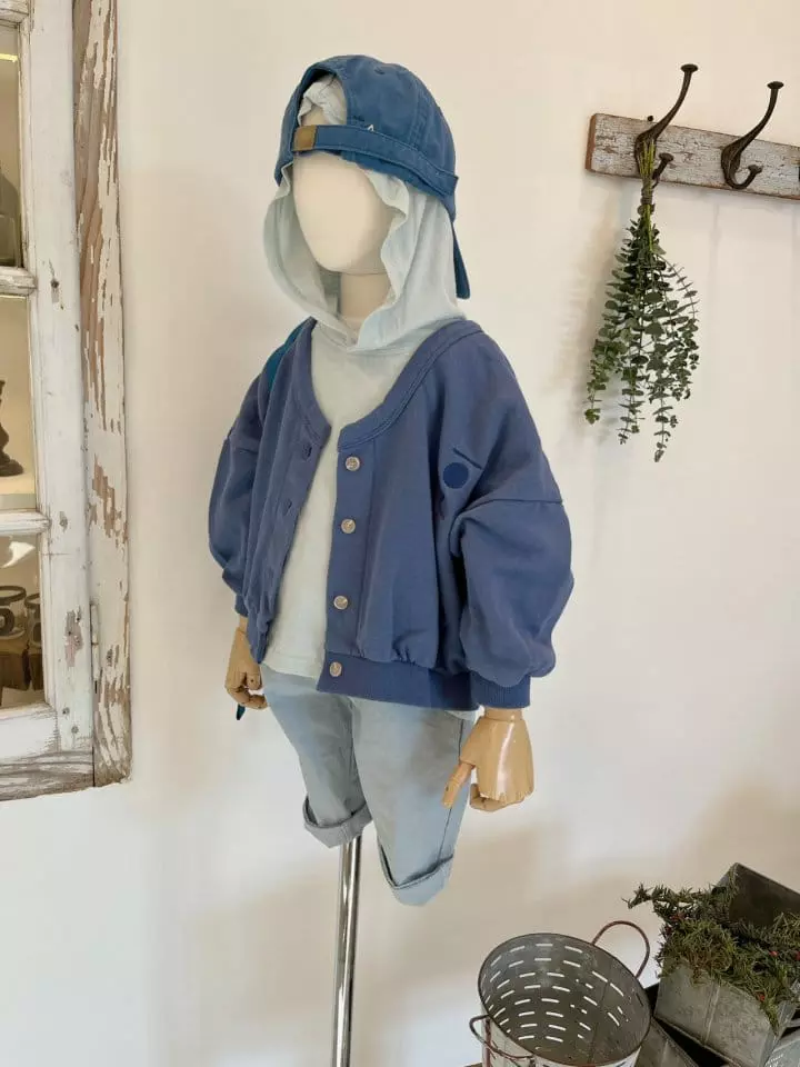 Studio M - Korean Children Fashion - #kidsshorts - Cotton V Cardigan - 2