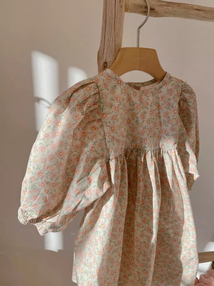 Studio M - Korean Children Fashion - #littlefashionista - Clarara Balloon Paint One-piece - 12