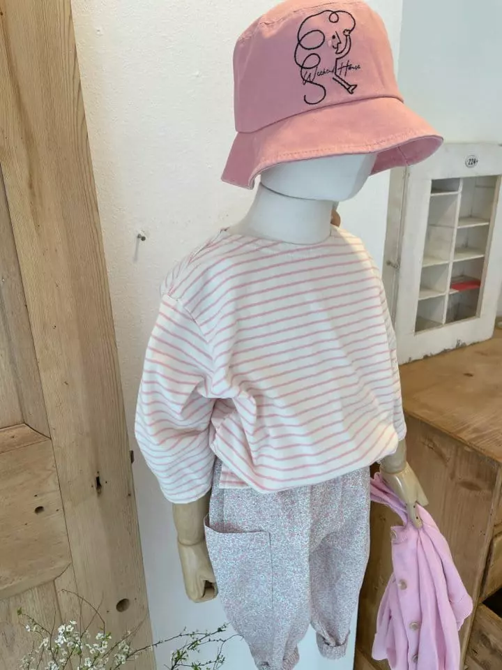 Studio M - Korean Children Fashion - #magicofchildhood - Stripes Slit Tee - 5