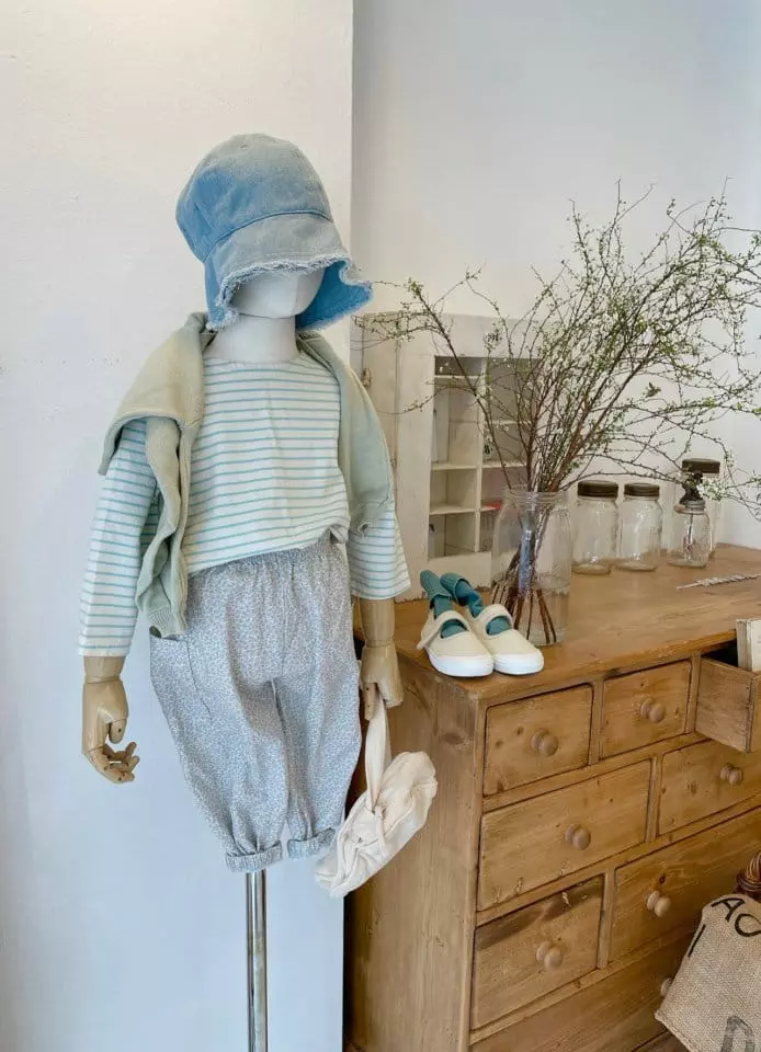 Studio M - Korean Children Fashion - #todddlerfashion - Stripes Slit Tee - 8