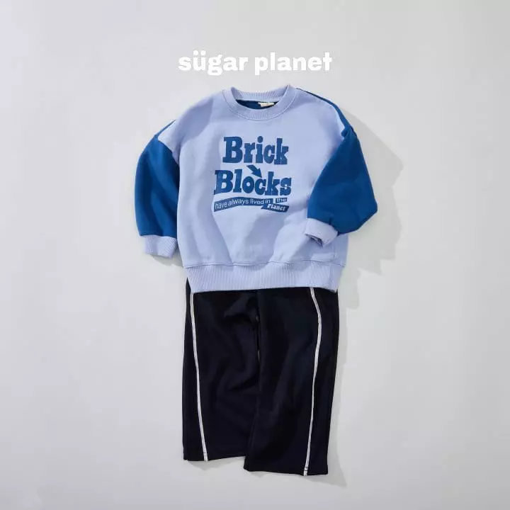 Sugar Planet - Korean Children Fashion - #littlefashionista - Block Color Sweatshirt - 7
