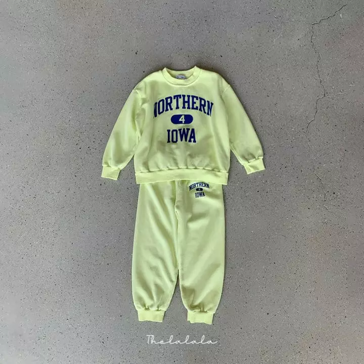 The Lalala - Korean Children Fashion - #childofig - Sweats IOWA Top Bottom Set
