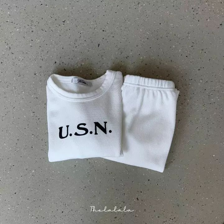The Lalala - Korean Children Fashion - #discoveringself - Summer USN Top Bottom Set - 5