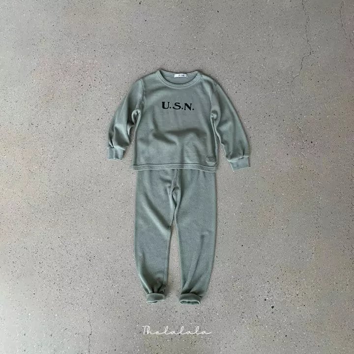 The Lalala - Korean Children Fashion - #fashionkids - Summer USN Top Bottom Set - 6