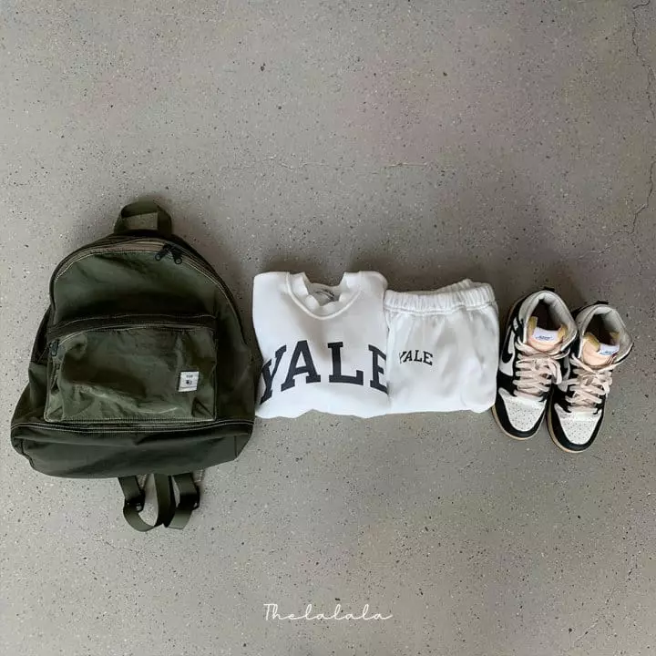 The Lalala - Korean Children Fashion - #kidsstore - Sweats YALE Top Bottom Set - 5