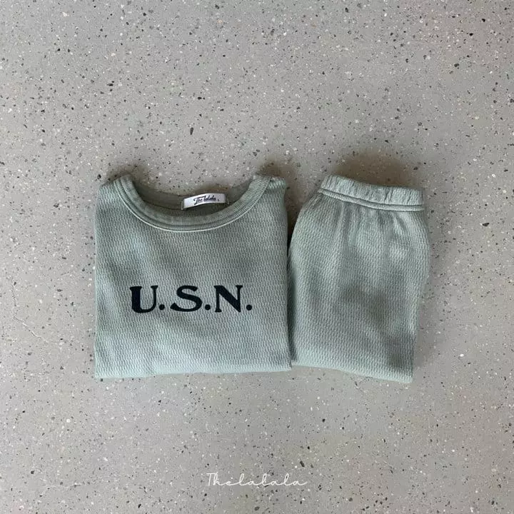 The Lalala - Korean Children Fashion - #kidzfashiontrend - Summer USN Top Bottom Set - 9
