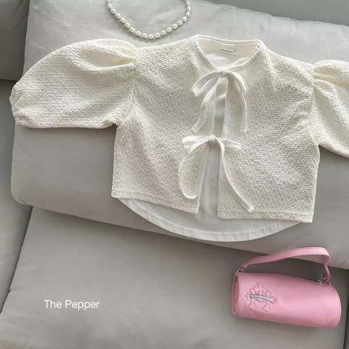 The Pepper - Korean Children Fashion - #kidzfashiontrend - Ribbon Blouse - 3