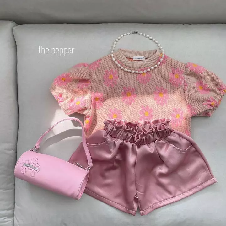 The Pepper - Korean Children Fashion - #todddlerfashion - Jacquard Puff Knit Tee with Mom - 5