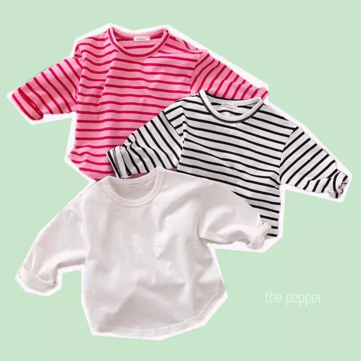 The Pepper - Korean Children Fashion - #todddlerfashion - Basic Round Tee - 7