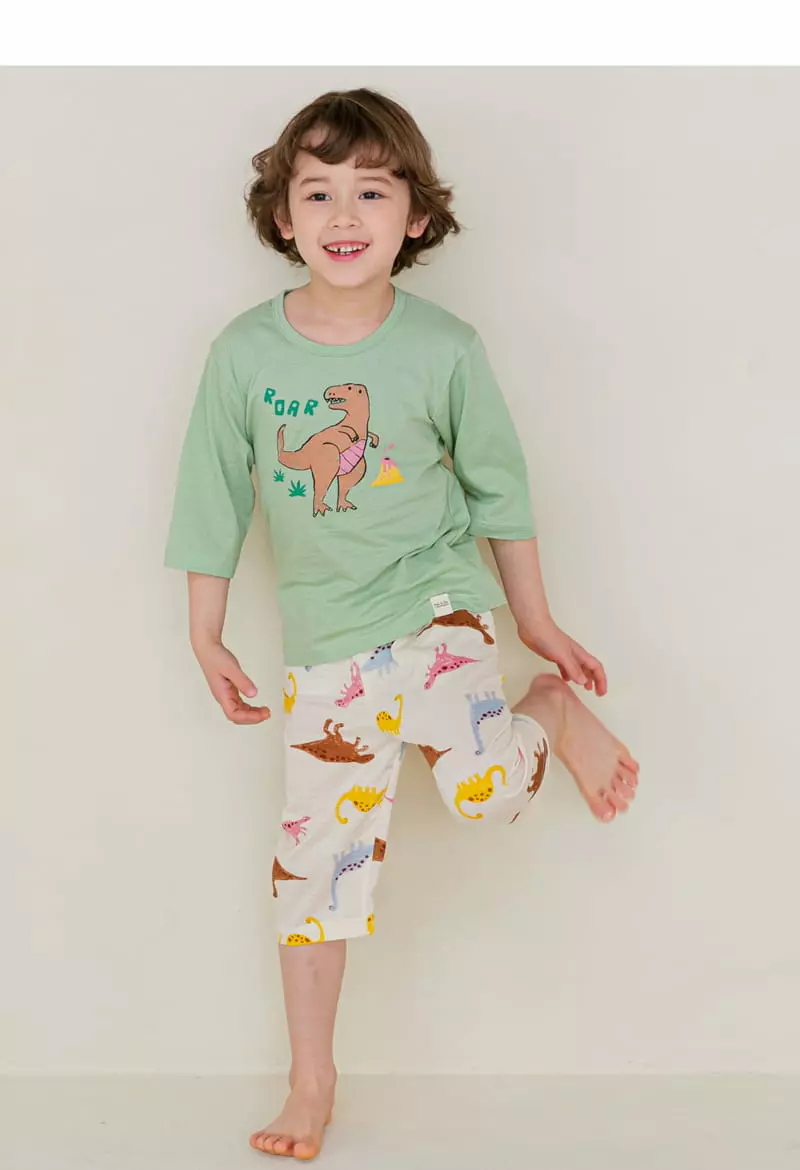Ttasom - Korean Children Fashion - #Kfashion4kids - Dino Jacquared Easywer - 6