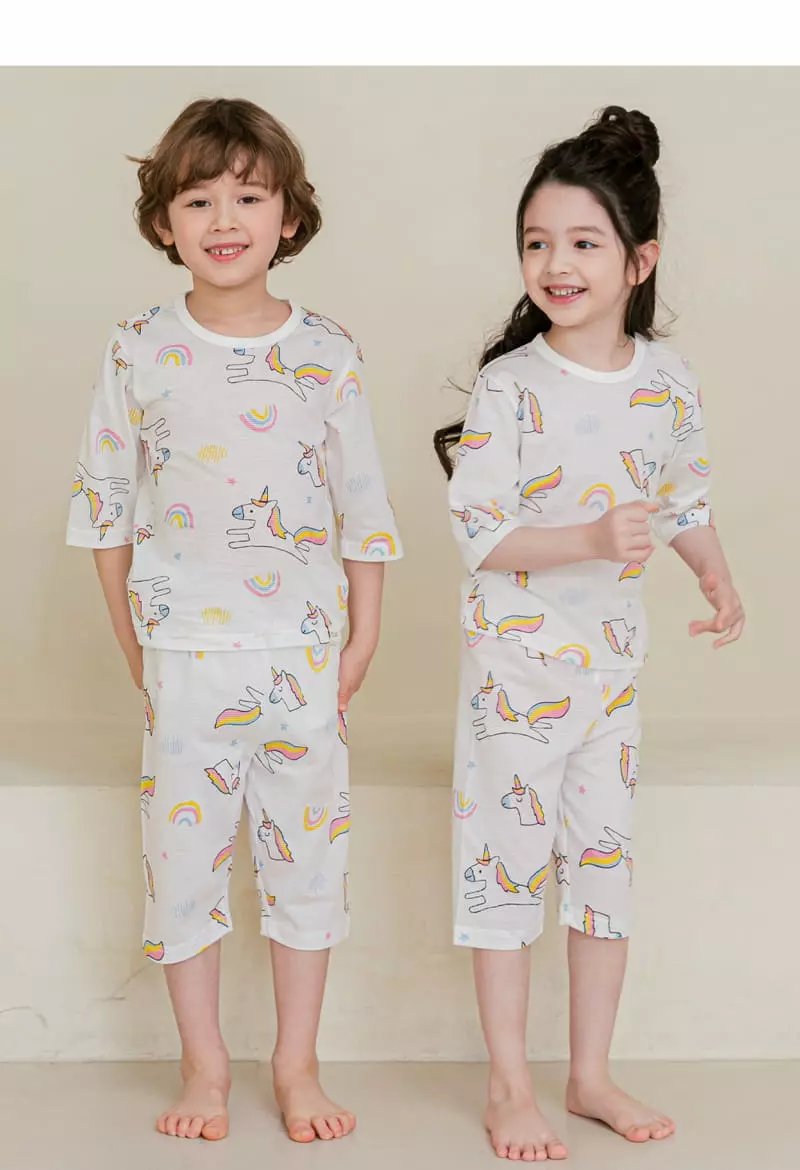 Ttasom - Korean Children Fashion - #Kfashion4kids - Pastel Unicorn Jacquared Easywer - 6