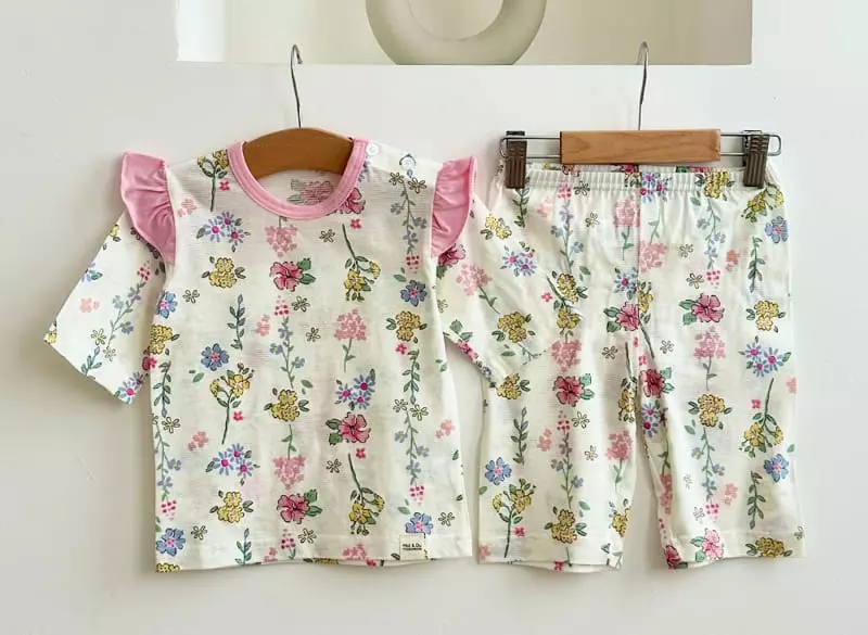 Ttasom - Korean Children Fashion - #designkidswear - Small Flower Jacquared Easywer - 3
