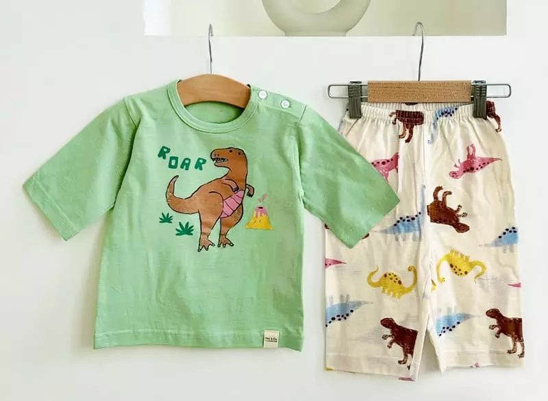 Ttasom - Korean Children Fashion - #kidsshorts - Dino Jacquared Easywer - 3