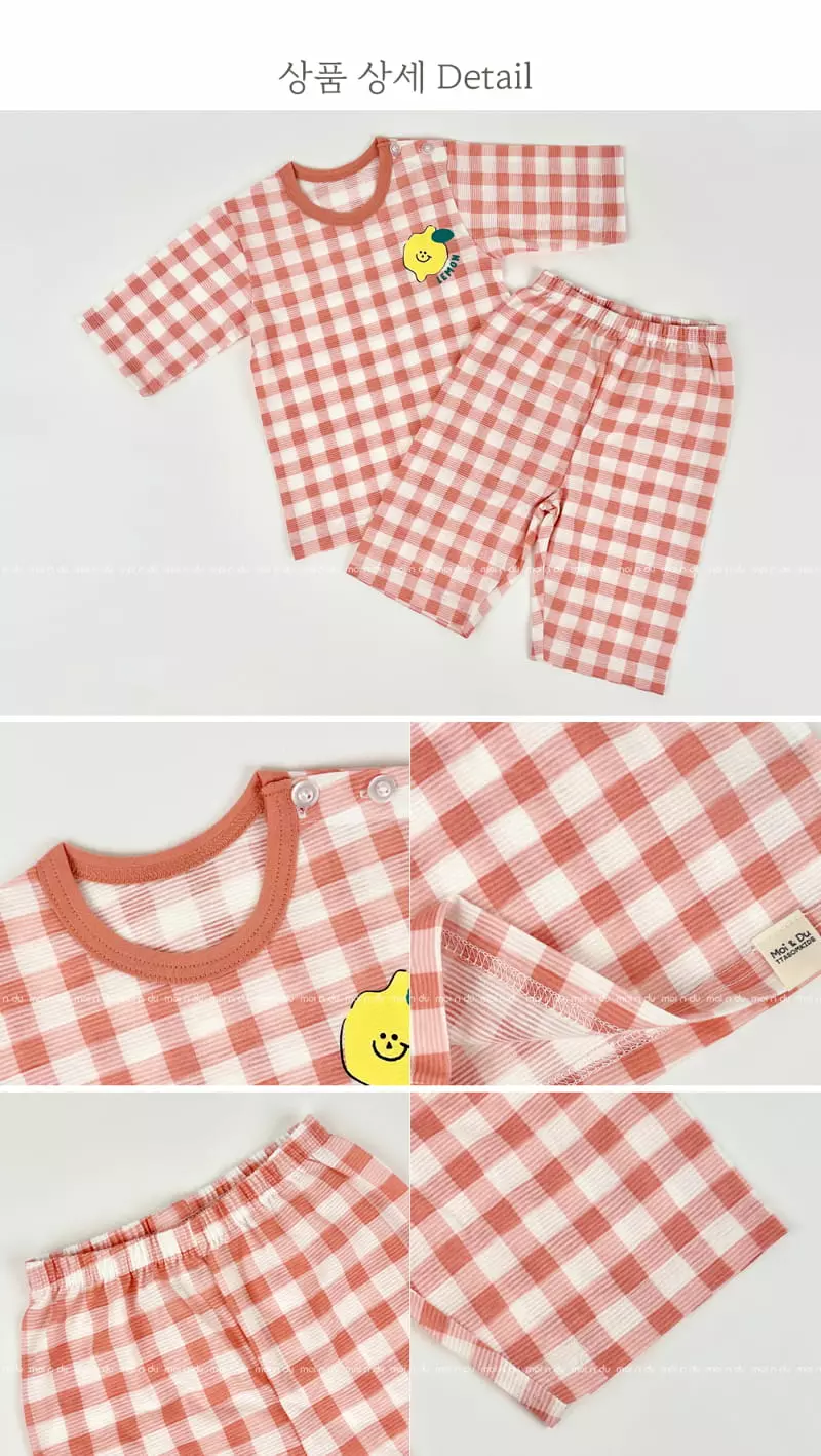 Ttasom - Korean Children Fashion - #kidsshorts - Check Lemon Jacquared Easywer - 9