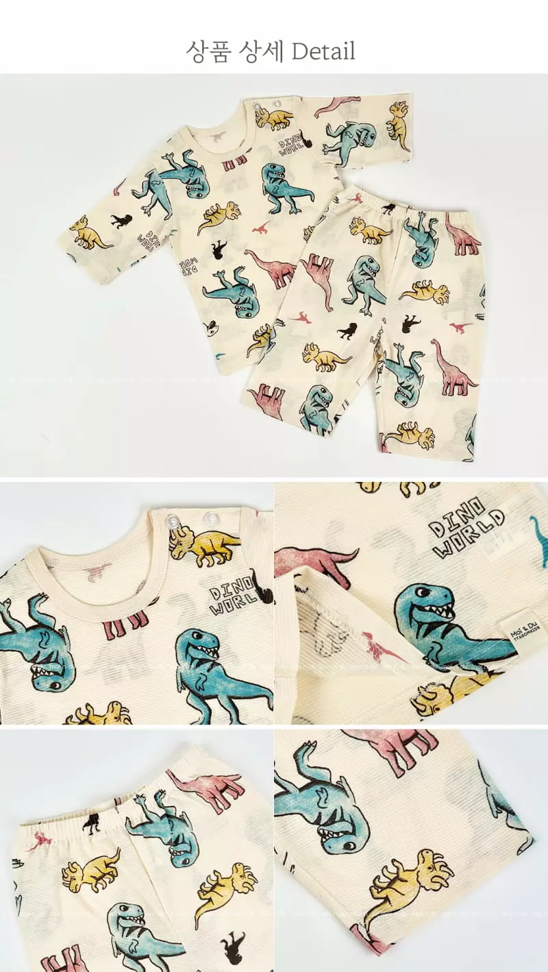 Ttasom - Korean Children Fashion - #kidsstore - Color Dino Jacquared Easywer - 9