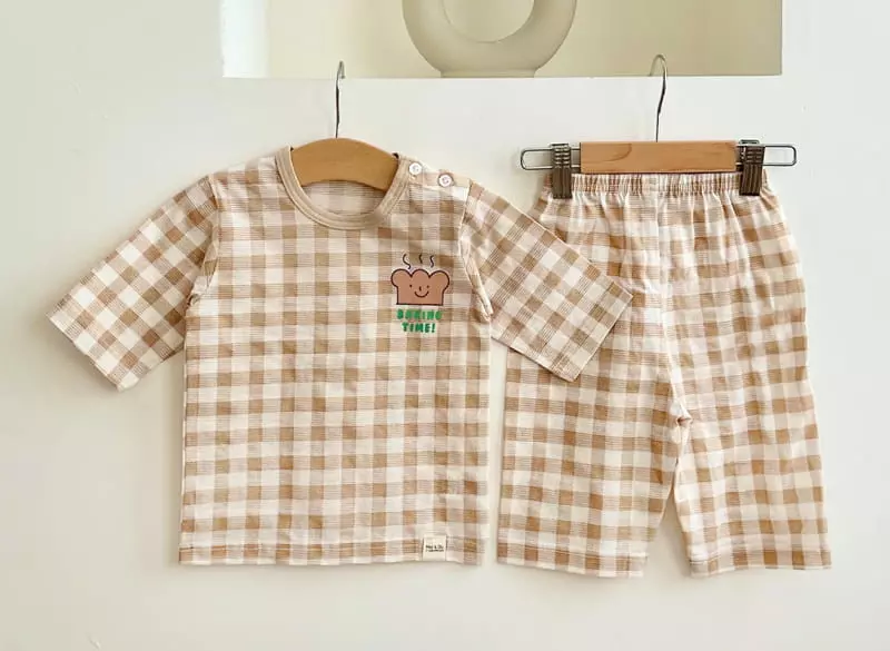 Ttasom - Korean Children Fashion - #prettylittlegirls - Check Bread Jacquared Easywer - 3