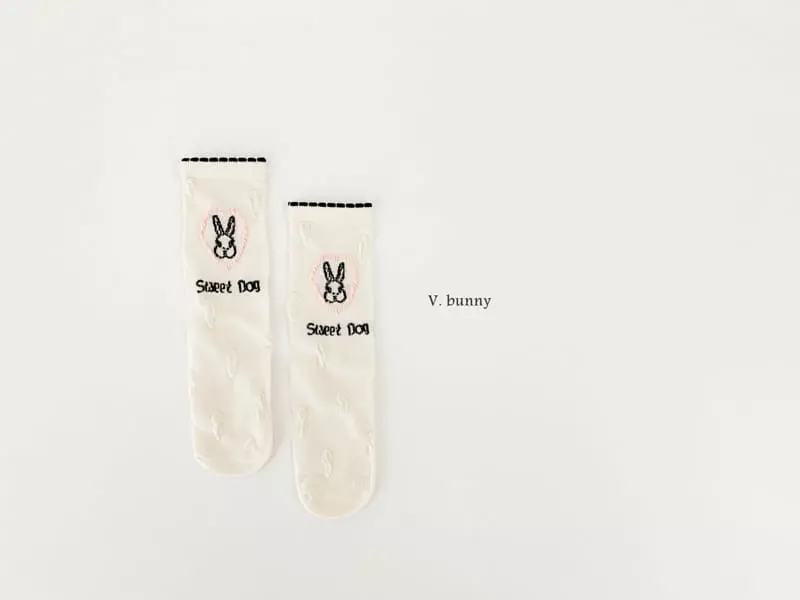V Bunny - Korean Children Fashion - #childofig - Lovely Rabbit Socks Set - 5