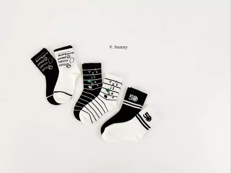 V Bunny - Korean Children Fashion - #childofig - Never Socks Set - 11