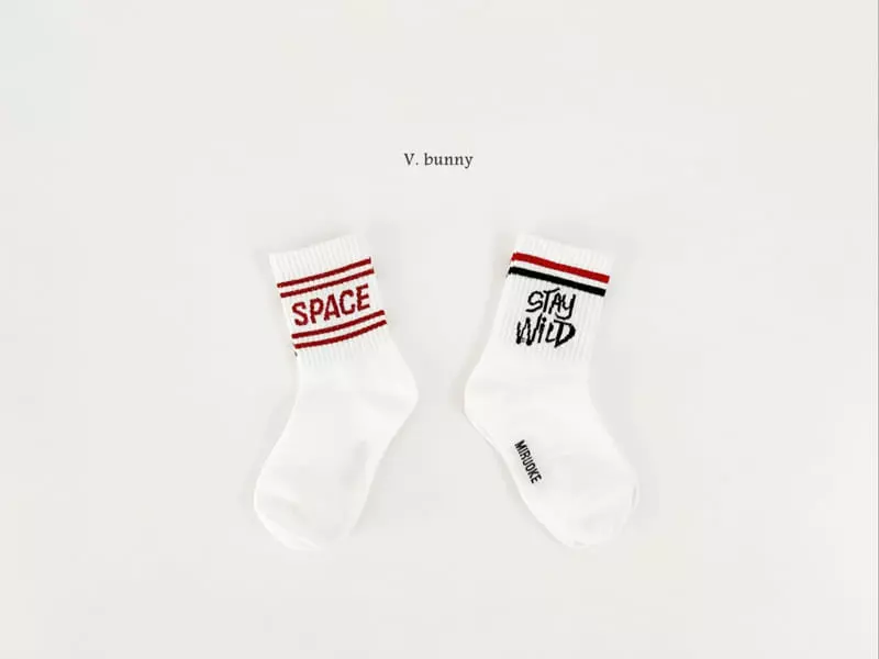 V Bunny - Korean Children Fashion - #childrensboutique - Stay Socks Set - 11