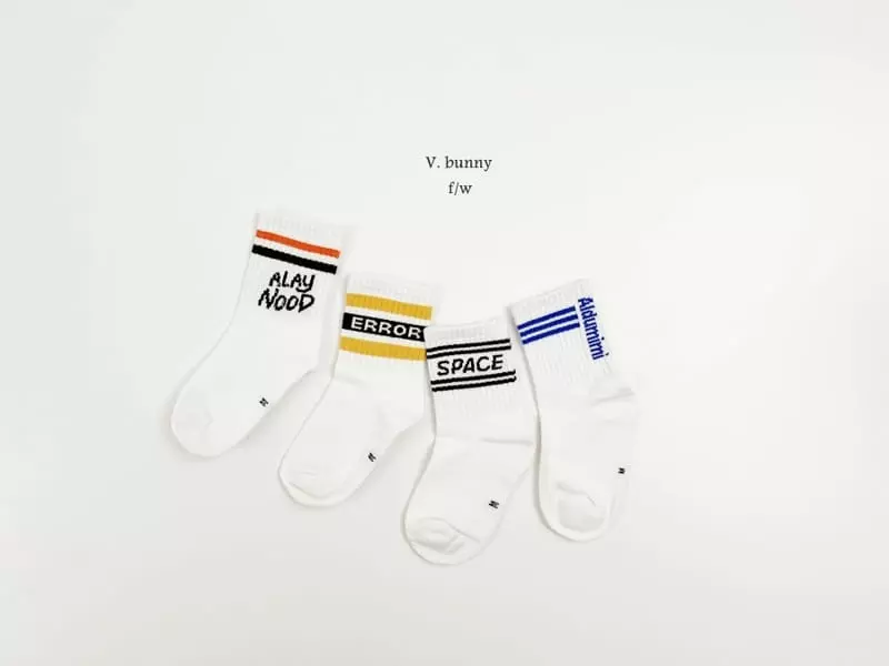 V Bunny - Korean Children Fashion - #designkidswear - Erro Socks Set - 10