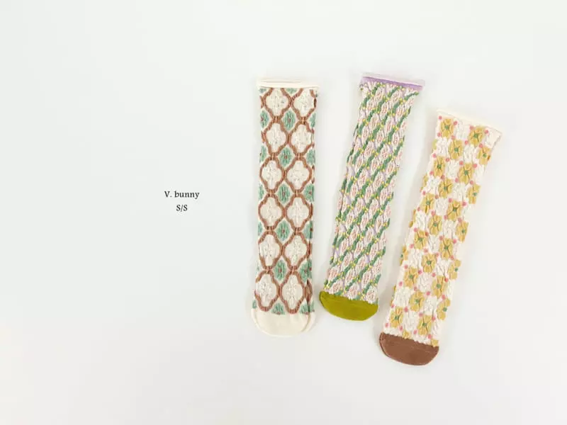 V Bunny - Korean Children Fashion - #discoveringself - Pure Socks Set - 9