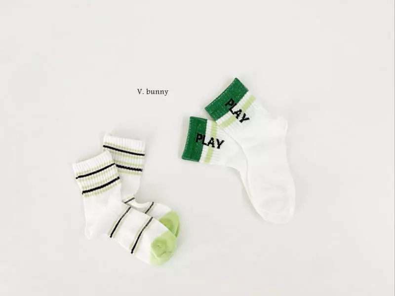 V Bunny - Korean Children Fashion - #kidsshorts - Play Socks Set - 7