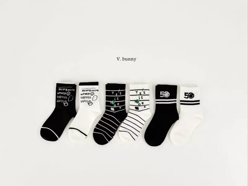 V Bunny - Korean Children Fashion - #kidsshorts - Never Socks Set - 4