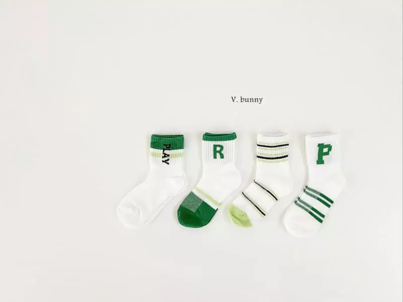 V Bunny - Korean Children Fashion - #magicofchildhood - Play Socks Set - 12