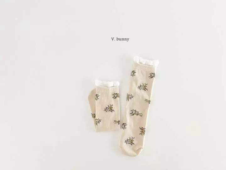 V Bunny - Korean Children Fashion - #magicofchildhood - Lace Flower Socks Set - 3