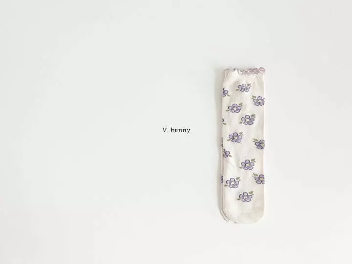 V Bunny - Korean Children Fashion - #magicofchildhood - Purple Socks Set - 2
