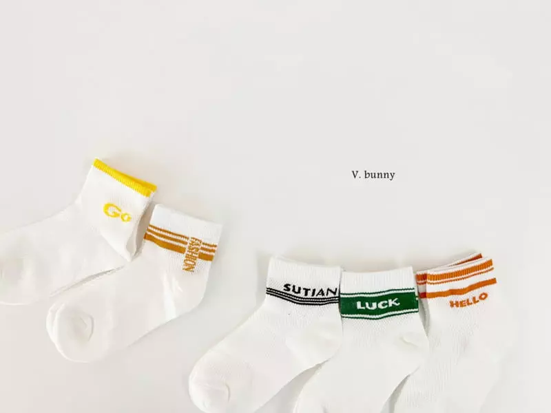 V Bunny - Korean Children Fashion - #magicofchildhood - Lucky Socks Set - 10
