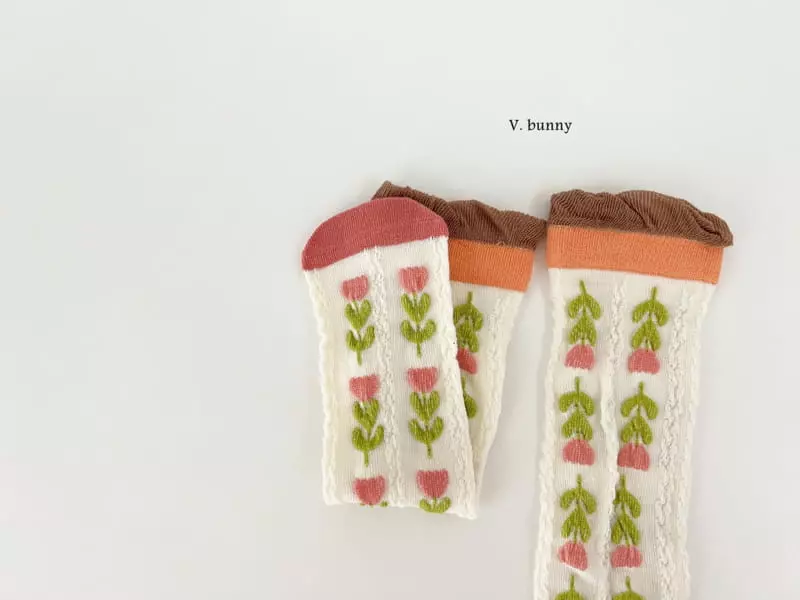 V Bunny - Korean Children Fashion - #minifashionista - Fomfom Socks Set - 2