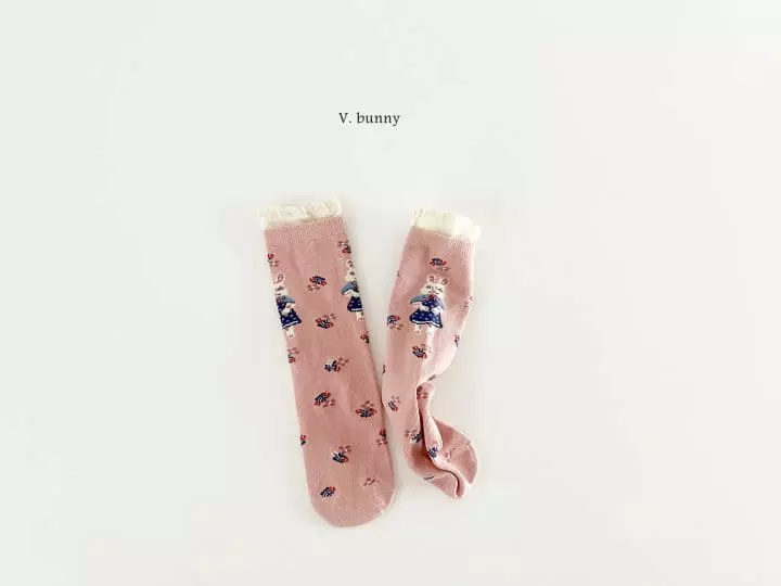V Bunny - Korean Children Fashion - #magicofchildhood - Lace Flower Socks Set - 4