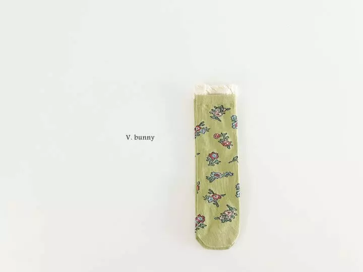 V Bunny - Korean Children Fashion - #prettylittlegirls - Lace Flower Socks Set - 5
