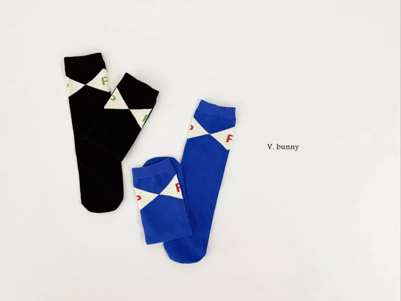 V Bunny - Korean Children Fashion - #stylishchildhood - 3p Sock Set - 2