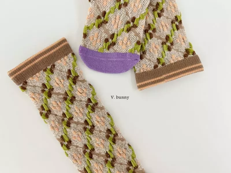 V Bunny - Korean Children Fashion - #prettylittlegirls - Fomfom Socks Set - 4