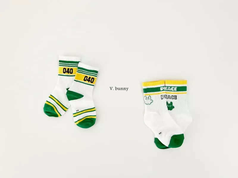 V Bunny - Korean Children Fashion - #todddlerfashion - Laket Socks Set - 11