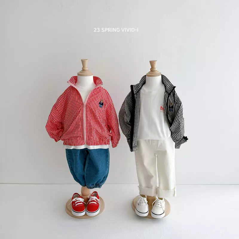 Vivid I - Korean Children Fashion - #Kfashion4kids - Check Windbreaker - 11