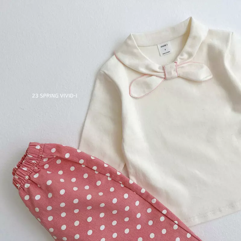 Vivid I - Korean Children Fashion - #Kfashion4kids - Point Ribbon Tee - 10