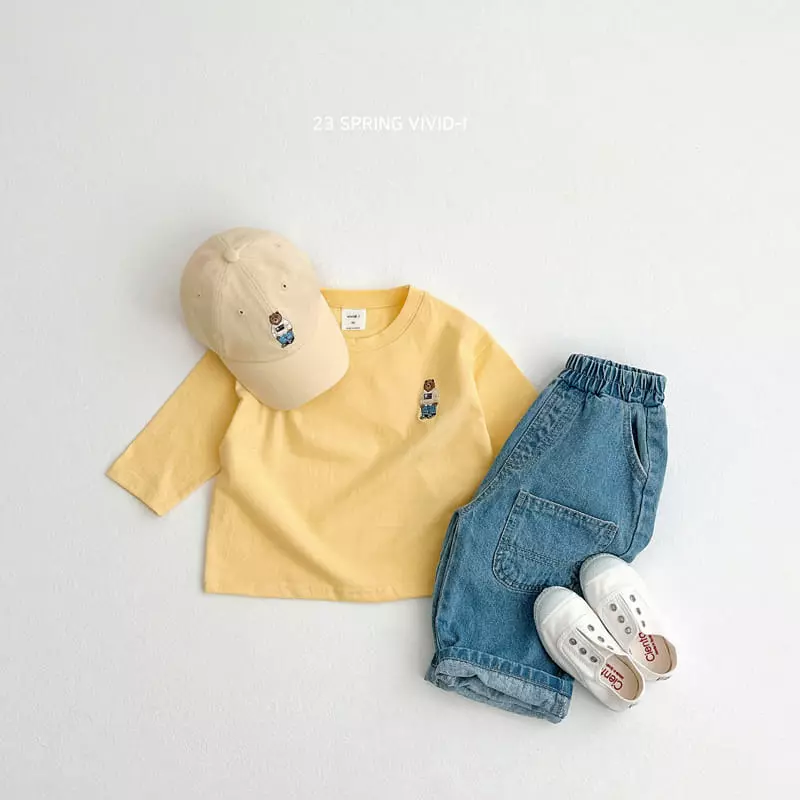 Vivid I - Korean Children Fashion - #Kfashion4kids - Spring Bear Embrodiery Tee - 11