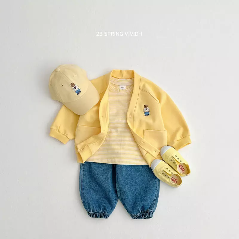 Vivid I - Korean Children Fashion - #Kfashion4kids - Bear Embrodiery Tee - 10