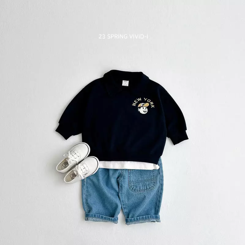 Vivid I - Korean Children Fashion - #Kfashion4kids - Newyork Top Bottom Set - 12
