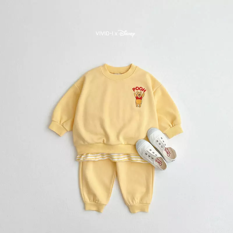 Vivid I - Korean Children Fashion - #Kfashion4kids - Friends Layered Top Bottom Set - 2